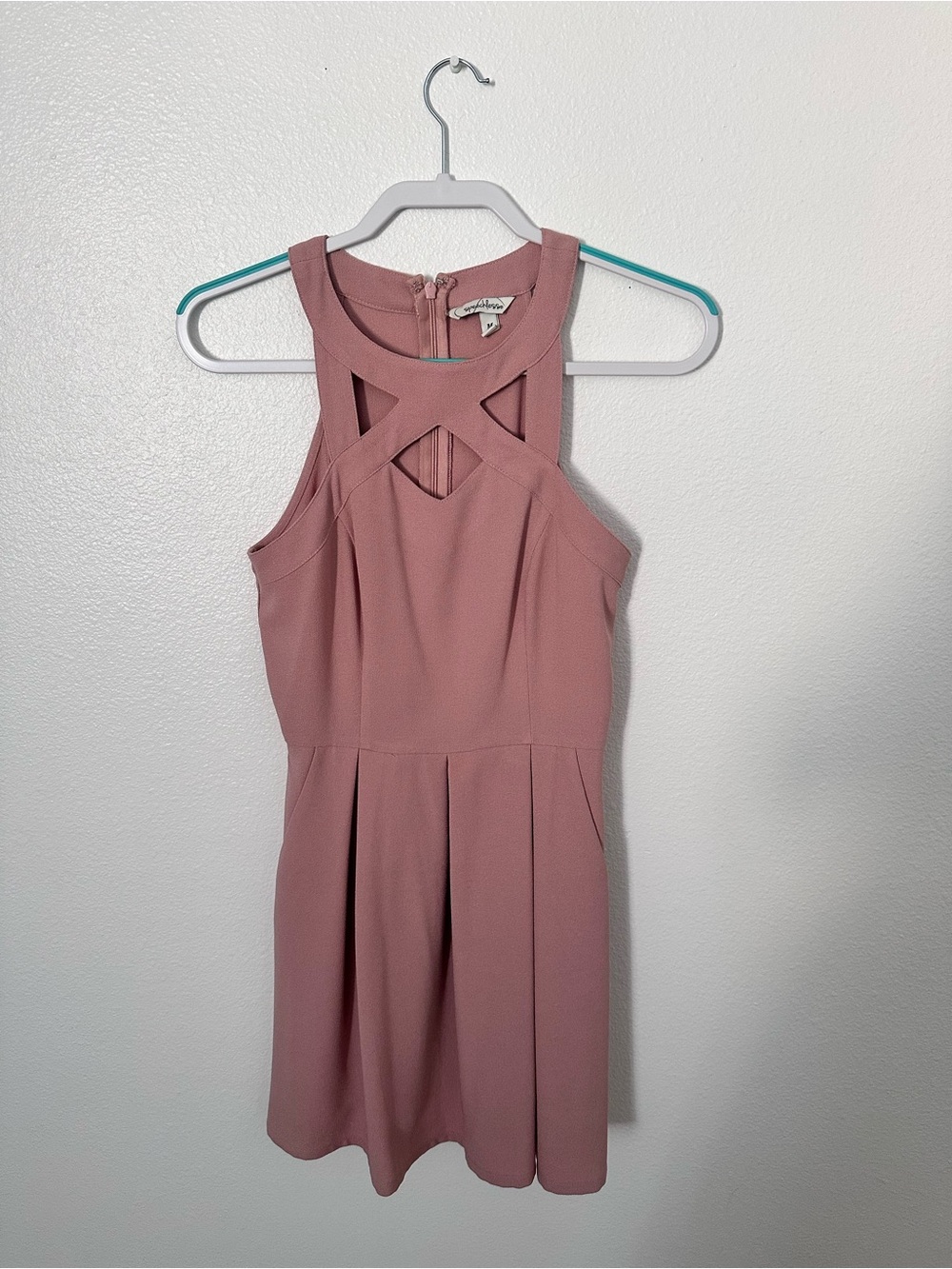Speechless Mauve Cutout Halter Mini Dress
